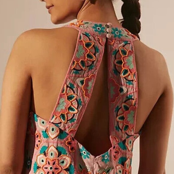 Anthropologie Embroidered & Appliqued Shift Dress - Picture 6 of 13